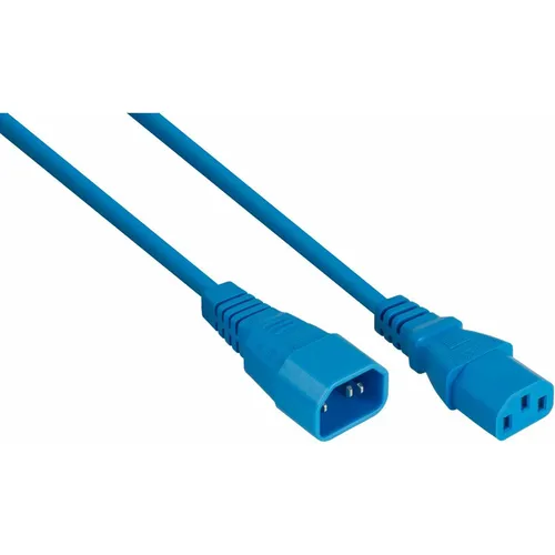 Kabelmeister Kaltgeräteverlängerung C14 an C14 blau 0,5m (0.50 m, IEC 60906-1) (SK1430-B005)