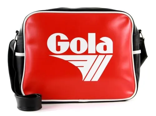 Gola Redford Red/Black/White Umhängetasche - Hochwertige Umhängetasche mit ansprechendem Design, exakter Verarbeitung und idealen Maßen von 35 x 27 x 11 cm für den täglichen Gebrauch.