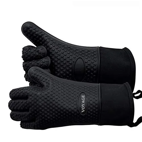 Voyage Premium Ofenhandschuhe (2er Set) bis zu 350°C in schwarz von Voyage