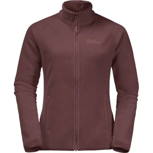 JACK WOLFSKIN MOONRISE FZ W DARK MAROON - Funktionsjacke mit zwei Tragevarianten: einzeln oder als Innenschicht in eine Hardshelljacke. Hergestellt aus warmem POLARTEC 200 mit hohem Recyclinganteil, ideal für kalte Tage.