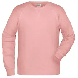 Sweatshirt Raglanärmel JN8022 - James & Nicholson in Rose-Melange - Arbeits- & Schutzkleidung mit modernem Design, bequemen Raglanärmeln und in vielen Farben erhältlich. Ideal für Freizeit und sportliche Aktivitäten.