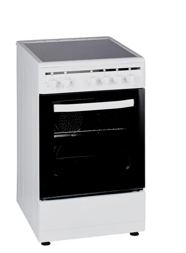 PKM Standherd Elektro EH 4-60 GK6 EEK: A - Freistehender Elektroherd mit 56L Garraum, ideal für Singles und Kleinfamilien. Kompaktes Design und pflegeleichtes Glaskeramikkochfeld für einfache Handhabung.