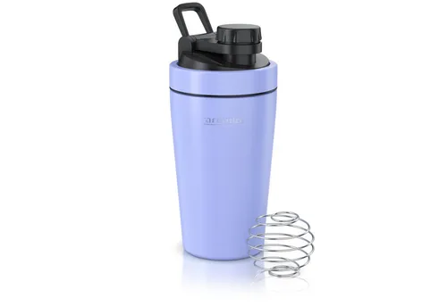 Arendo Protein Shaker Edelstahl Eiweißshaker 500 ml, verschließbar, bruchfest, BPA-frei, Edelstahl, (1-tlg), auslaufsicher, spülmaschinengeeignet, mit Tragegriff und Mixball