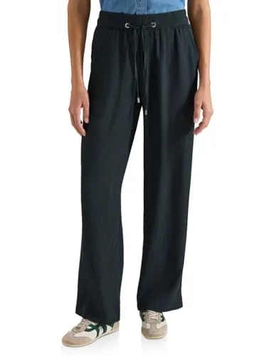Cecil High Waist Straight Leg Hose Palm Breeze Green L in grün von CECIL