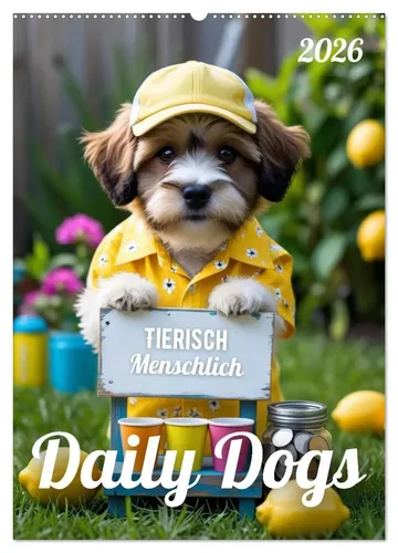 Renaissance Soul | Daily Dogs - Tierisch menschlich (Wandkalender 2026) - Entdecken Sie charmante Hundefotos, die Herz und Humor vereinen. Ideal für jeden Raum, bringt dieser Kalender kleine Glücksmomente in Ihren Alltag.