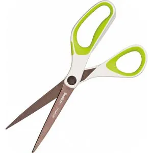 Scotch Büroschere 1458T-GR, Titanschere, 20 cm, Universalschere, titanbeschichtet, rostfrei, weiß