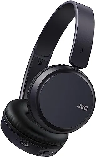JVC HA-Z37W-A - Bluetooth On-Ear-Kopfhörer, Tiefbass, 3 Klangmodi (Bass/Klar/Normal), 35 Stunden Akkulaufzeit, leicht und faltbares Design, Multi-Point-Funktion, Bluetooth 5.2, (Blau)