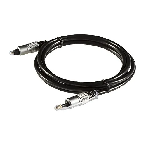 POPPSTAR Premium optisches Kabel (Optical Digital S/PDIF Toslink auf Toslink Mini 3,5mm), Digitales Audiokabel für Laptop - Notebook, 5m