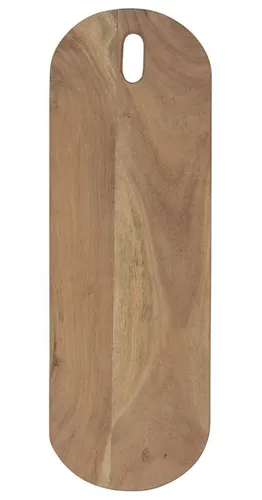 Ib Laursen Schneidebrett Servierbrett Tapasbrett 18x55cm - Schneidebrett aus Akazienholz mit ovalem Design und praktischem Loch zum Aufhängen. Ideal für stilvolles Servieren von Tapas und Snacks.
