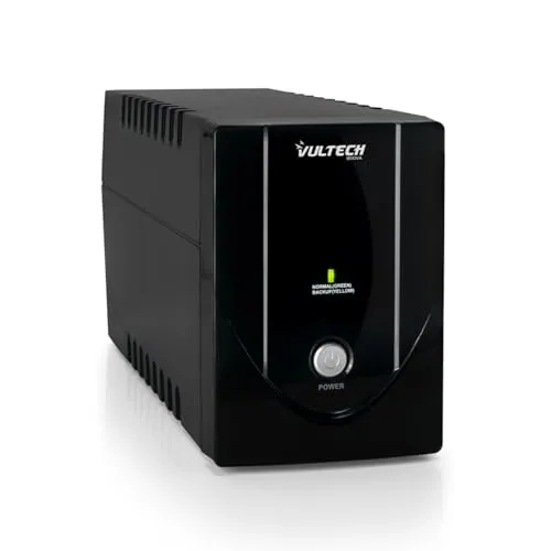 VulTech UPS800VA-LITE - Unterbrechungsfreie Stromversorgung 800VA, idealer Schutz vor Überladung und Stromausfällen