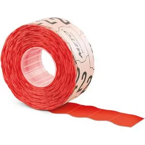 METO Preisetiketten 9506161, rot, 22 x 16 mm, permanent klebend, 6 Rollen à 1000 Stück