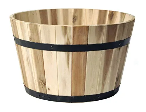 Produktbild colourliving Pflanzkübel aus Akazienholz, rund 40 cm