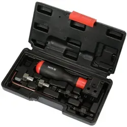 YATO Bördelgerät YT-06086 - Präzises Bördelwerkzeug 4,75 & 6,35mm - Bördelwerkzeuge, ideal für präzise Bördelformen in verschiedenen Größen, geliefert in einer praktischen Kunststoffkassette.