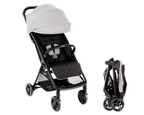Graco Myavo™ Reisebuggy - Leicht und kompakt für unterwegs - Kinderwagen, ab Geburt bis ca. 4 Jahre, mit cleverem Faltmechanismus für schnelles Zusammenfalten und großem Staukorb. Ideal für aktive Eltern!