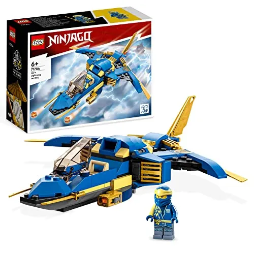 LEGO NINJAGO Jays Donner-Jet EVO - Aufrüstbares Ninja Flugzeug mit Jay Minifigur, fördert kreatives Bauen und ideal als Geburtstagsgeschenk für Kinder ab 7 Jahren