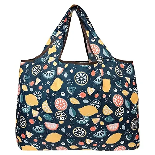 Lahviuu Faltbare Einkaufstasche,1 Stück Faltbar Einkaufstüten Wiederverwendbar Einkaufsbeutel Tasche Tote Bag Groß Tragetasche Strandtasche, für Die Tägliche Reise Einkauf Ausflug 58 * 40cm