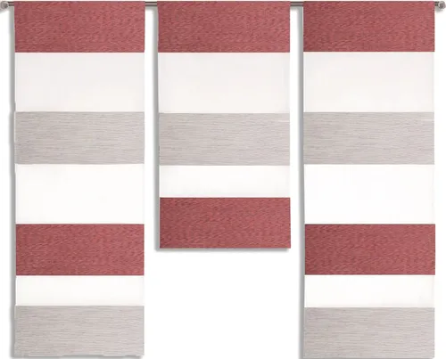 Experience by Omega Scheibengardine 3er Set in rot von EXPERIENCE