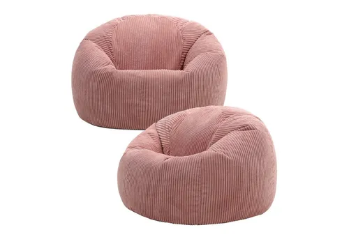 Icon Kingston Sitzsack Cord, Hellrosa, 2er Pack in pink von Icon