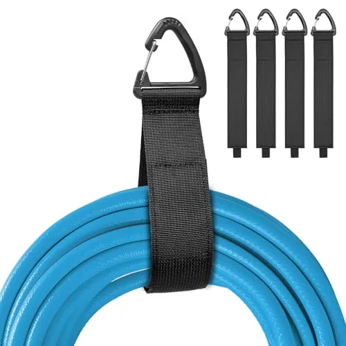 Pack Verlängerungskabel Organizer & Aufhänger, Flexible Klettband Klettbänder mit Dreieckschnalle für Kabel, Seile, Schläuche, bis 22kg, Organisation und Aufbewahrung in Haus, Garage und Werkstatt 4