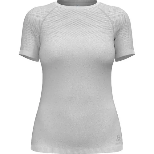 Odlo Damen Performance Light Eco T-Shirt XL - Weiss - Funktionsunterwäsche aus geruchsneutralisierendem Stretchmaterial, ideal für schweißtreibende Touren und optimalen Tragekomfort.