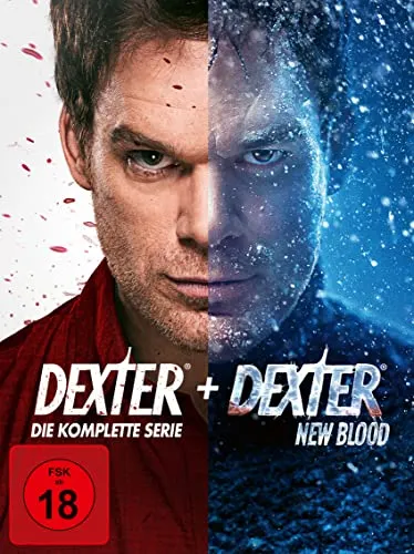 Dexter - Die komplette Serie: Staffel 1-8 + New Blood - Filme: Erleben Sie die packende Geschichte von Dexter Morgan in dieser kompletten DVD-Box mit allen Staffeln und dem neuen Blood-Spin-off!