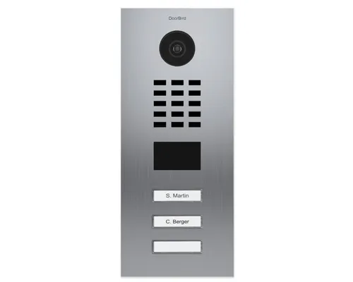 DoorBird D2103V IP-Video-Türsprechanlage - Haus-Alarmanlagen mit HD-Videoübertragung und Smartphone-Anbindung für maximale Sicherheit und Komfort, auch von unterwegs.