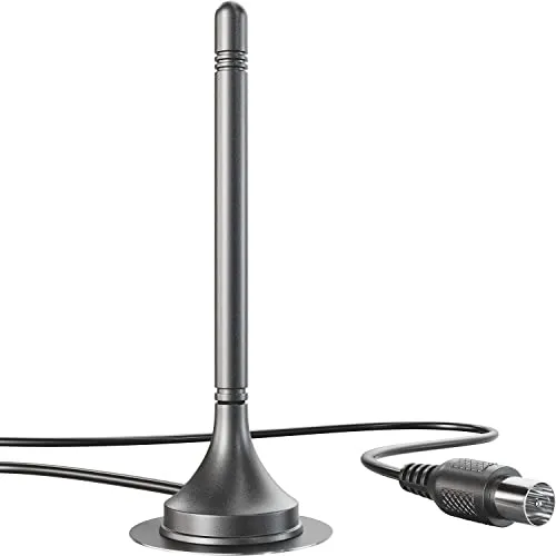 KabelDirekt DVB-T2 HD Antenne – Hoher digitaler Empfang mit stabilem Magnetfuß - DVB-T/T2-Antenne mit 3m Kabel, ideal für hohen digitalen Empfang. Stabiler Magnetfuß sorgt für sicheren Halt und optimalen Empfang.