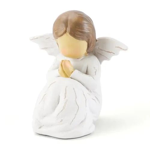 JINGIHE Schutzengel Figur Taufe, Betende Guardian Angel Statue | Firmung Geschenke Mädchen für Den Verlust Von Liebsten, Fehlgeburten Geschenke Figuren für Mütter Thanksgiving Weihnachten