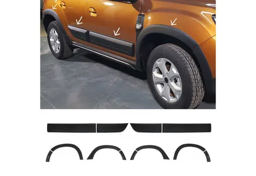 OMAC Kfz-Schmutzfänger für Dacia Duster 2018-2025, 8-tlg. schwarz - Praktische Schmutzfänger für Radläufe und Türleisten, schützen effektiv vor Schmutz und Steinschlag. Ideal für den täglichen Einsatz im Auto.