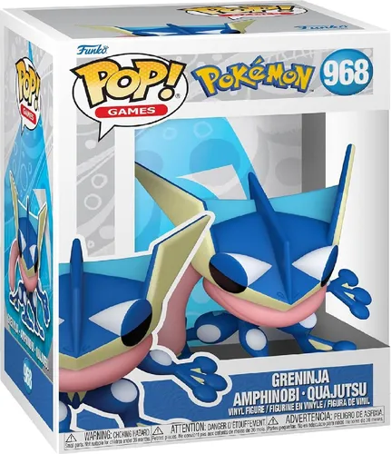 Funko Pop! Pokémon Greninja Quajutsu #968 - Vinyl Figur - Sammlerstück: Funko Pop! Pokémon Greninja Quajutsu #968, ca. 9,5 cm groß. Ideal für Fans und Sammler, mit detailgetreuer Darstellung und langlebigem Vinyl. Perfekt zur Ausstellung in jedem Raum!