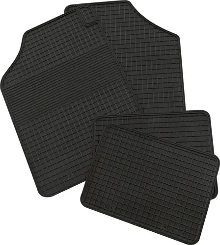 Gummimatten Universal 4-Teile schwarz Standard Größe 3 Fußmatte PETEX