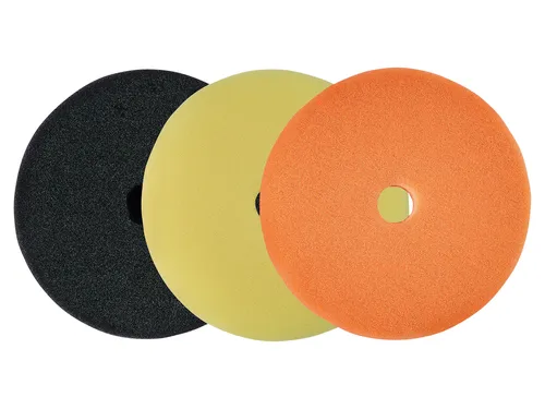 EINHELL Polierpads CP-EP 18/125 Li BL - 3er Set - Das Einhell Polierpads-Set für den Akku-Exzenterpolierer bietet drei verschiedene Pads für optimale Ergebnisse. Einfacher Wechsel dank Kletthaftung, ideal für Lackpflege und -reparatur.