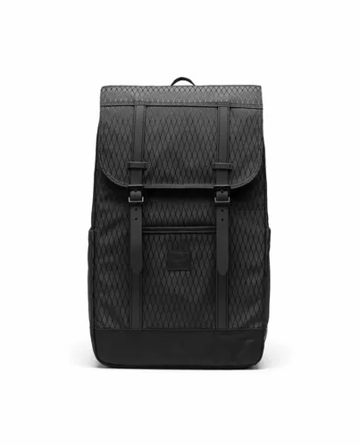 Herschel Alltags-Rucksack Retreat - schwarz/diamond 23 Liter - Praktischer Rucksack für den Alltag mit gepolsterten Laptopfächern und mehreren Taschen zur optimalen Organisation. Ideal für die tägliche Nutzung und stilvoller Begleiter.
