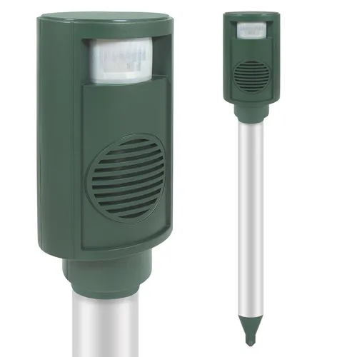 Ultraschall Tiervertreiber BR11+ Hunde Katzen Marder Wild Waschbär Vergrämer