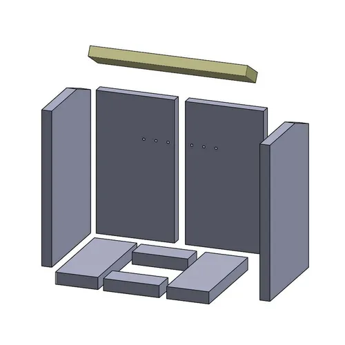 Heizgasumlenkplatte 390 x 75 x 25 mm (Vermiculite) passend für Oranier**