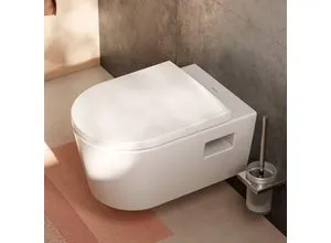 hansgrohe EluPura Original S Wand WC Set 540 - Sanitäranlagen & Zubehör mit AquaChannel Flush, WC-Sitz mit SoftClose und QuickRelease für höchsten Komfort und einfache Reinigung.