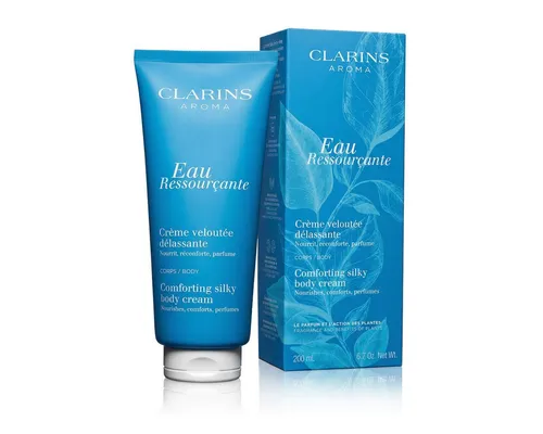 Clarins Eau Ressourcante Body Cream 200 ml – Feuchtigkeitspflege für den Körper - Clarins Eau Ressourcante Body Cream, 200 ml, für Damen. Intensive Körpercreme mit reichhaltiger Textur, die langanhaltend Feuchtigkeit spendet und die Haut zart und geschmeidig hält.