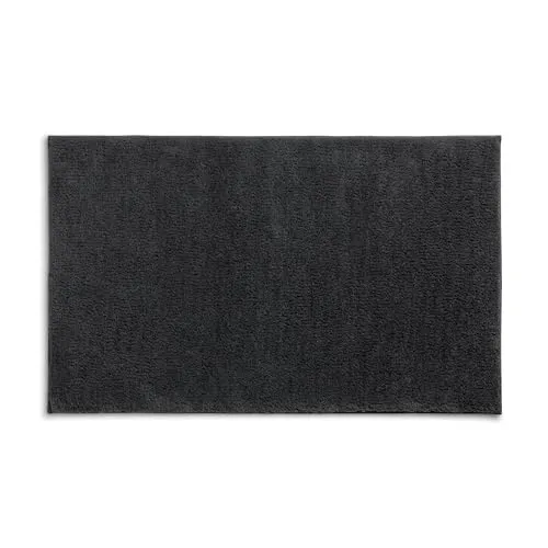 Badematte MAJA - grau 120x70 cm - Badteppich in granitgrau, aus 100% Polyester, maschinenwaschbar bis 30°C – ideal für ein modernes Badezimmer.