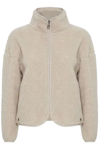 OXMO OXTonje Damen Sweatjacke mit Teddyfutter und Stehkragen - Stylische Damenjacke mit weichem Teddyfutter, oversized Schnitt und praktischen Eingrifftaschen. Perfekt für die kühle Jahreszeit und angenehm zu tragen.