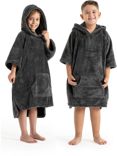 OTTO home Badeponcho Lillou, für Kinder, ideal für Urlaub oder im Schwimmbad, Midilänge, Microfaser, Kapuze, weich und kuschelig, Fleece, plüsch, Surfponcho