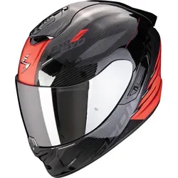 Scorpion Exo-1400 Evo 2 Air Luma Helm, schwarz-rot, Größe 2XL für Männer - Motorradhelm mit hochmoderner TCT Ultra-Schale und optimiertem Belüftungssystem für maximalen Luftstrom und Komfort.