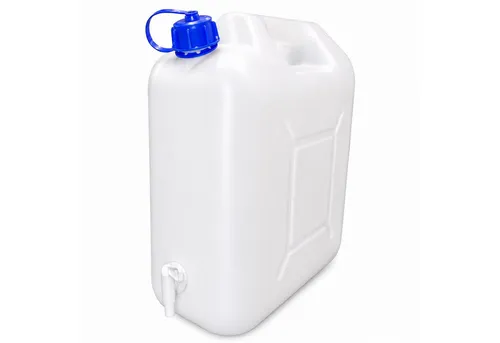 BURI Wasserkanister 15 Liter mit Zapfhahn – lebensmittelecht und dicht