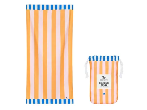 Dock & Bay LTD c/o Strandtuch Beach Towel L Mellow Yellow 160x90cm, 100% Polyester (TOWLB-DES-LG-MELLOW)