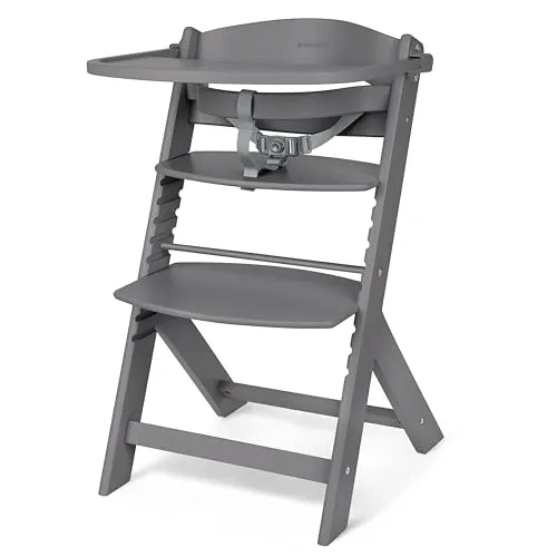 KikkaBoo NORDY Hochstuhl für Babys – Verstellbarer Holz-Kinderstuhl bis 35 kg