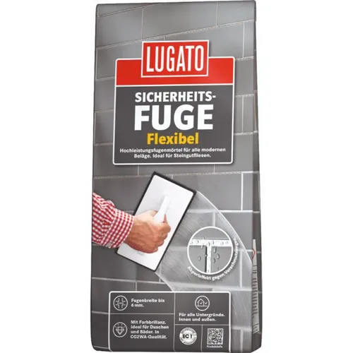 Lugato Sicherheitsfuge Flexibel - 5kg Schwarz 1577 in schwarz von LUGATO