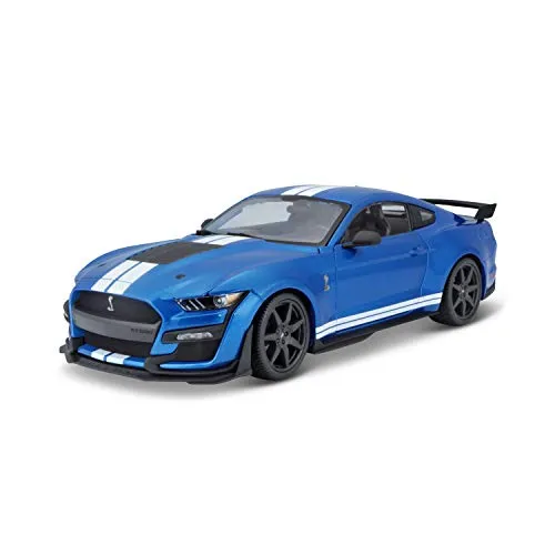 Maisto Mustang Shelby GT500 1:18 - Modellauto mit öffnenden Türen, Kofferraum und Motorhaube, lenkbar, 34 cm, robust und langlebig