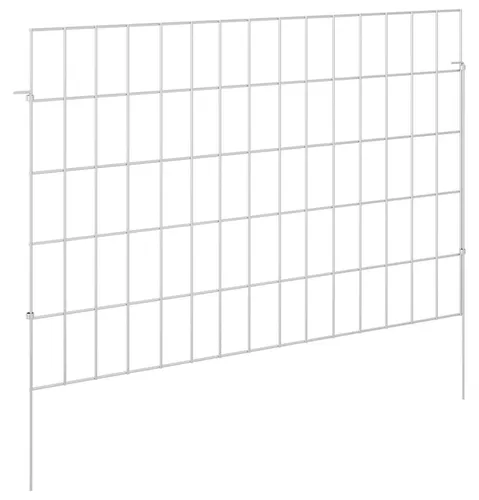vidaXL Gartenzaun mit Pfählen 24 pcs 75 x 50 cm - Verzinkter Stahl - Stylisches Zaunelement aus robustem verzinktem Stahl für deinen Garten. Ideal zur Abgrenzung und Gestaltung, wetterbeständig und einfach zu montieren. Perfekt für moderne Gartenlandschaften!
