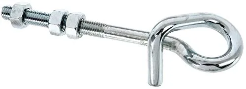Alberts 204532 Schaukelhaken | mit Gewinde | zum Durchschrauben | galvanisch blau verzinkt | Länge 180 mm | Gewinde M12