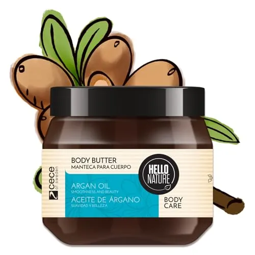 P-Beauty Naturkosmetik Body Butter mit BIO Arganöl - Körperbutter für sehr trockene Haut mit Shea Butter, Macadamiaöl & Kokosöl- vegane Pflegecreme ohne Parabene & Silikone - Körperpflege (1x250ml)