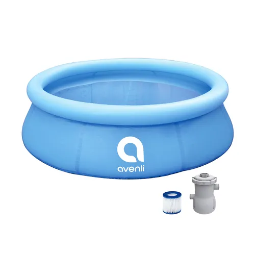 Avenli Aufblasbares Schwimmbecken Blau 240 cm Durchmesser von Avenli